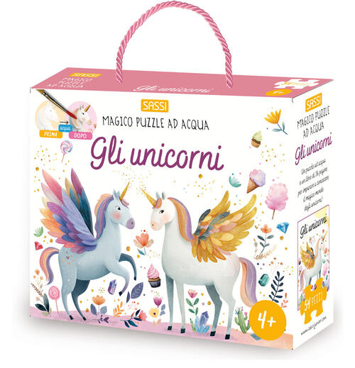 Gli Unicorni. Magico Puzzle Ad Acqua. Con Pennello. Con Puzzle Da 54 Pezzi Mat