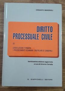 Diritto Processuale Civile: 4 Giappichelli Editore