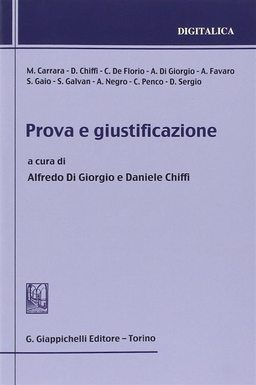 Prova E Giustificazione D. Chiffi, A. Di Giorgio Giappichelli 2013