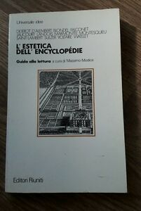 L'estetica Dell'encyclopédie - Aa.Vv. - Editori Riuniti