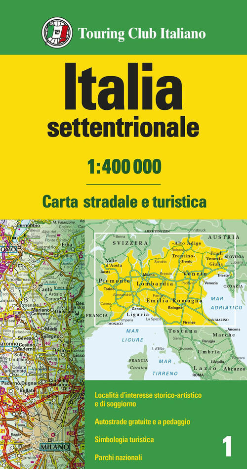 Italia Settentrionale 1:400.000 Touring 2026