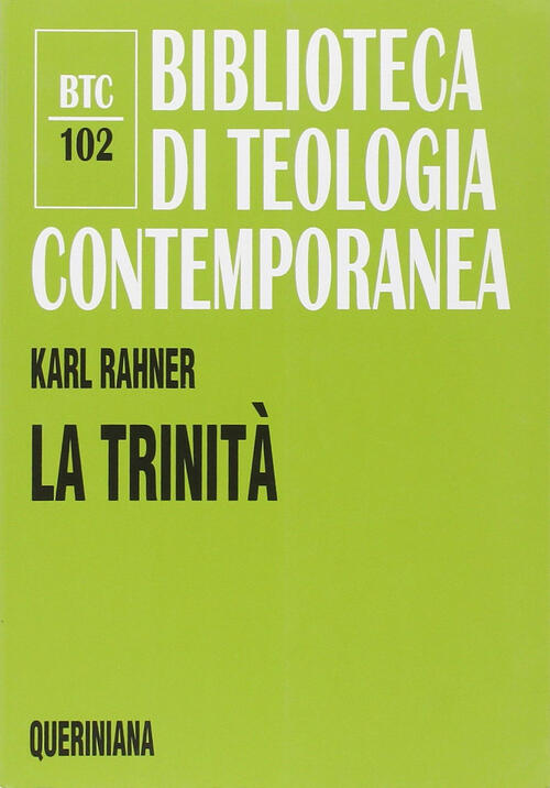La Trinita Karl Rahner Queriniana 1998