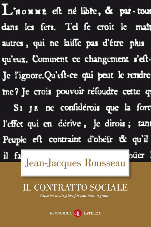 Il Contratto Sociale. Testo Francese A Fronte Jean-Jacques Rousseau Laterza 19