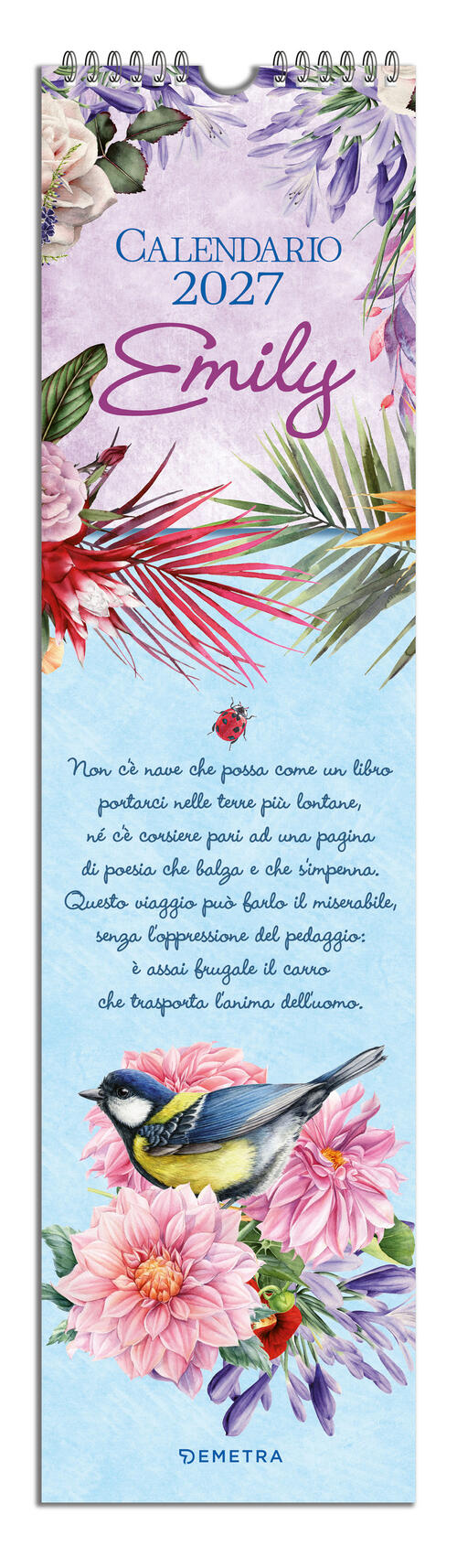 Emily. Calendario Stretto 2027 Da Parete (12,5 X 48 Cm) Demetra 2026