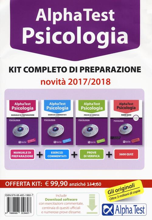 Alpha Test. Psicologia. Kit Completo Di Preparazione Alpha Test 2017