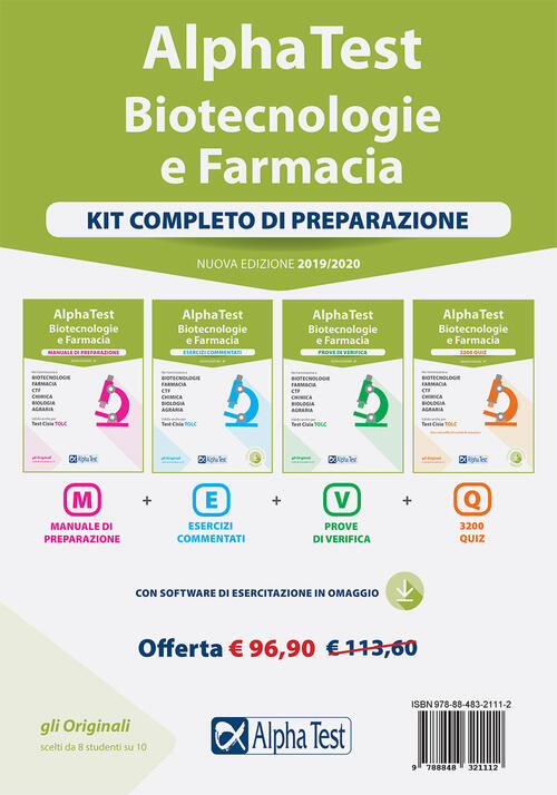 Alpha Test. Biotecnologie E Farmacia. Kit Completo Di Preparazione: Manuale Di