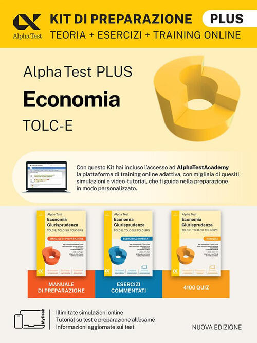 Alpha Test Plus. Economia Tolc-E. Kit Di Preparazione Plus. Con Contenuto Digi