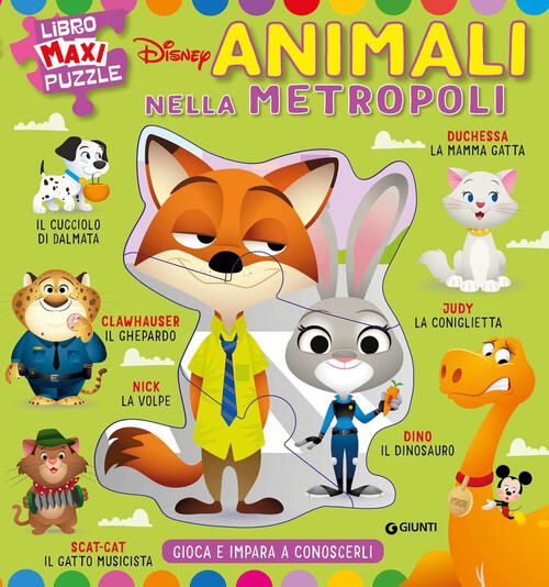 Animali Nella Metropoli. Gioca E Impara A Conoscerli. Libro Maxi Puzzle Disney