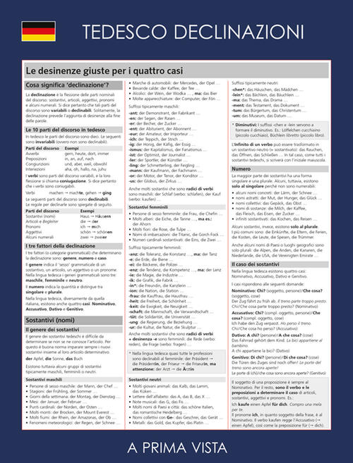 Scheda A Prima Vista: Tedesco Declinazioni Logos 2023
