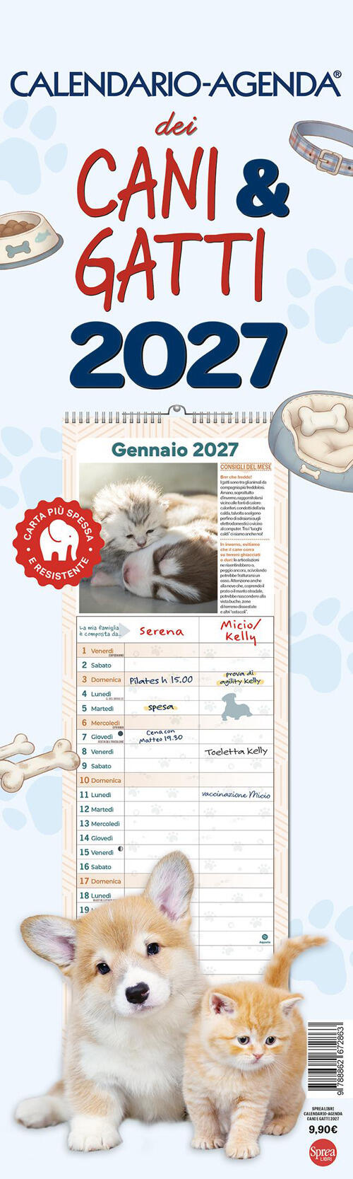 Cani & Gatti. Calendario-Agenda 2027 Sprea Book 2026