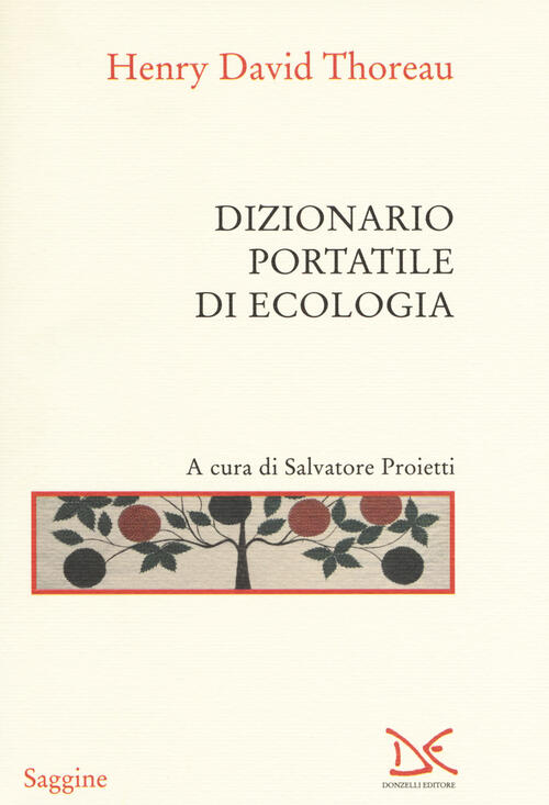 Dizionario Portatile Di Ecologia Henry David Thoreau Donzelli 2017