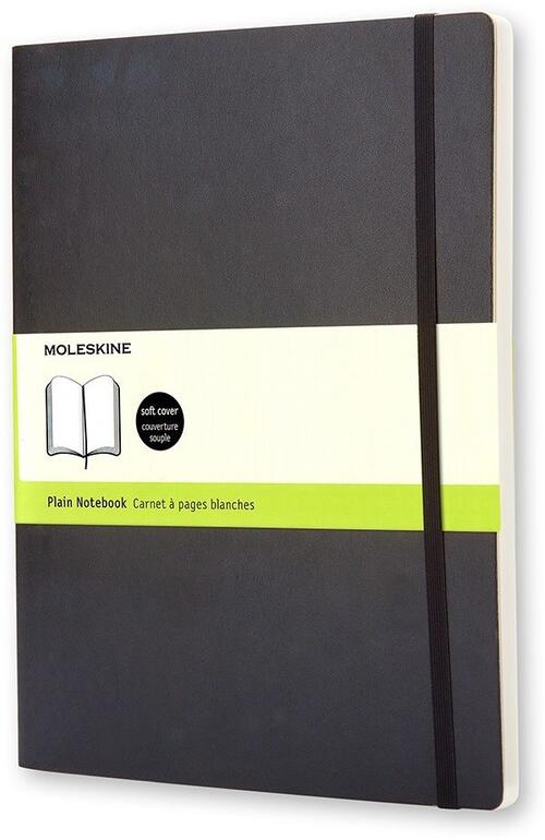 Taccuino Moleskine Xl A Pagine Bianche Copertina Morbida Nero. Black