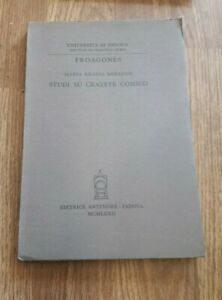 Studi Su Cratete Comico M. Grazia Bonanno Antenore