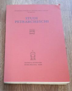 Studi Petrarcheschi. Vol. 18 Antenore