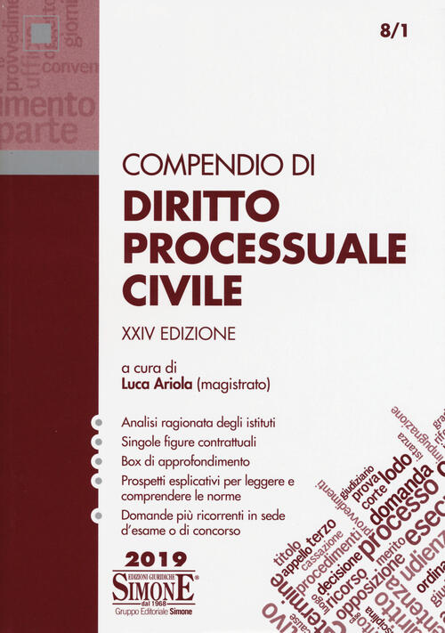Compendio Di Diritto Processuale Civile Luca Ariola Edizioni Giuridiche Simone