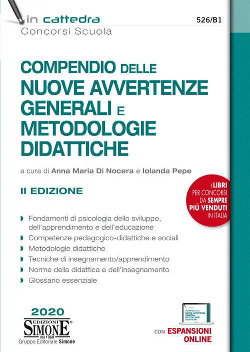 Compendio Delle Nuove Avvertenze Generali E Metodologie Didattiche. Con Conten