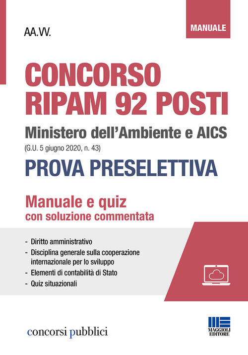 Concorso Ripam 92 Posti Ministero Dell'ambiente E Aics (G.U. 5 Giugno 2020, N.