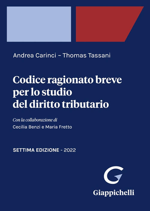 Codice Ragionato Breve Per Lo Studio Del Diritto Tributario Andrea Carinci, Th