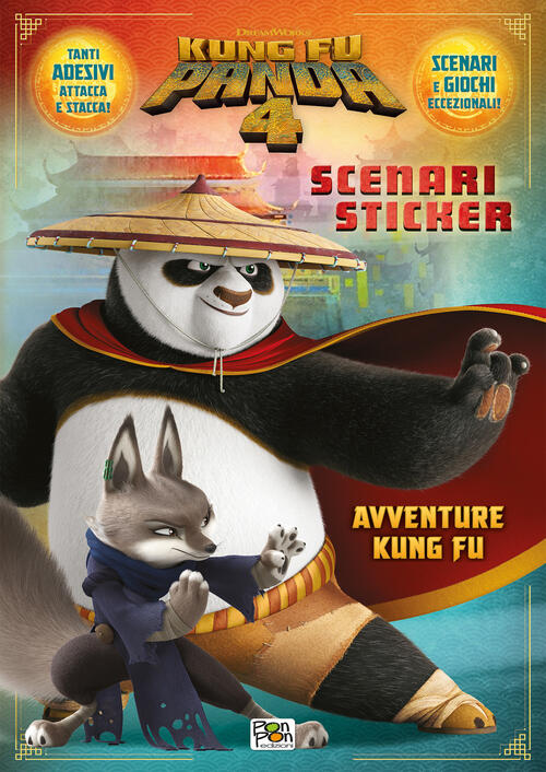 Avventure Kung Fu. Kung Fu Panda 4. Scenari Sticker. Con Adesivi