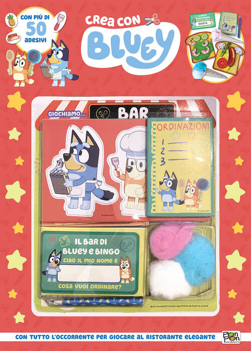 Set Del Ristorante. Crea Con Bluey. Con Set Del Ristorante. Con Adesivi Cristi
