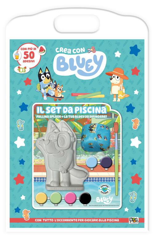 Il Set Da Piscina. Crea Con Bluey. Con Pallina Splash E Bluey Da Dipingere Cri