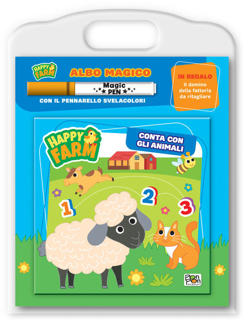 Conta Con Gli Animali. Happy Farm. Albo Magico. Con Pennarello Svelacolori Luc