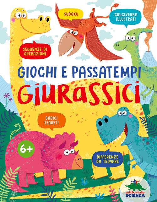 Giochi E Passatempi Giurassici. Sudoku, Cruciverba Illustrati, Sequenze Di Ope