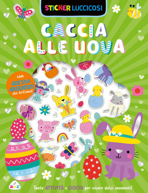 Caccia Alle Uova. Sticker Luccicosi Amz 2026