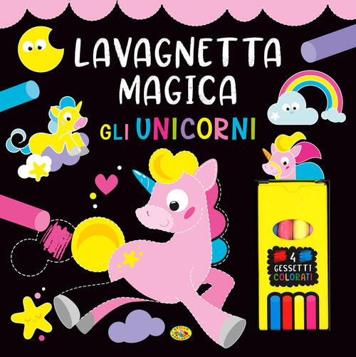 Gli Unicorni. Lavagnetta Magica. Con 4 Gessetti Colorati Grillo Parlante 2024