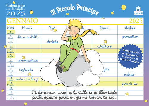 Il Piccolo Principe. Calendario Della Famiglia 2025 Antoine De Saint-Exupery M