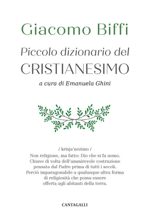 Piccolo Dizionario Del Cristianesimo Giacomo Biffi Cantagalli 2026