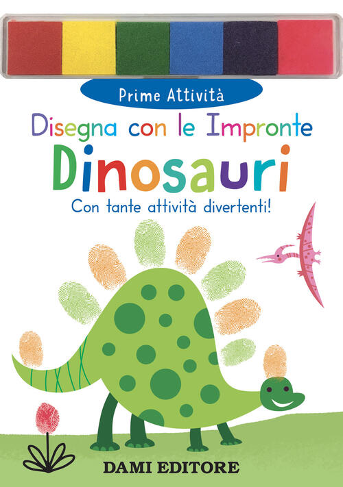 Dinosauri. Disegna Con Le Impronte. Con 6 Tamponi Di Inchiostro Amanda Lott Da